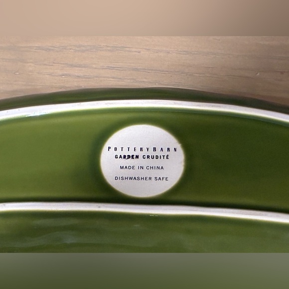 Pottery Barn Garden Crudite Pea Pod Serving Platter 19” - Picture 7 of 9